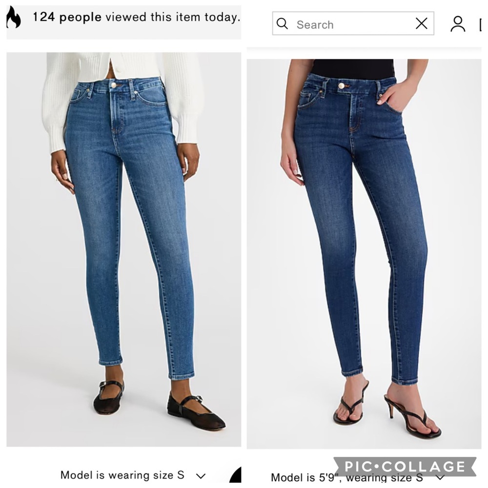 Two pairs Express women’s flexx hyper stretch skinny jeans